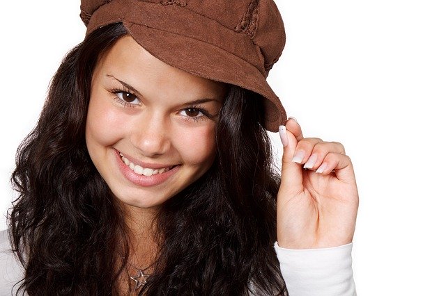 young lady with pretty smile